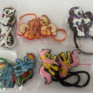 My Little Pony Hair Elastics 6 pair lot